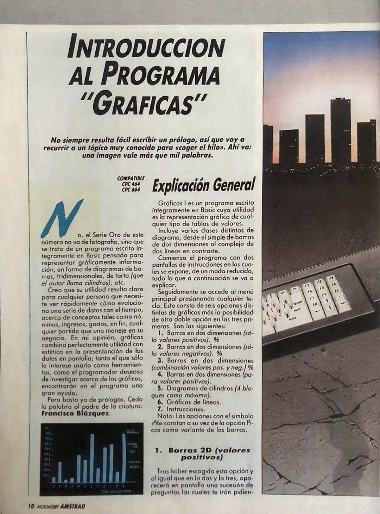 Artículo Introducción al programa Gráficas